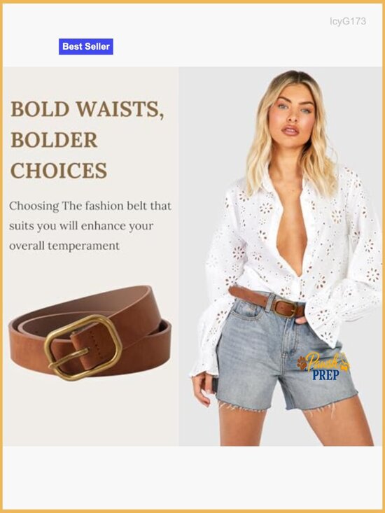 Women\'s Faux Leather Animal Print Belt with Pin Buckle Classic Retro Waist Belt main image 5